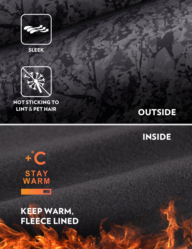 CRZ YOGA Women's High Rise Thermal Fleece Lined Pocket Leggings 28'' Tie Dye Smoke Ink