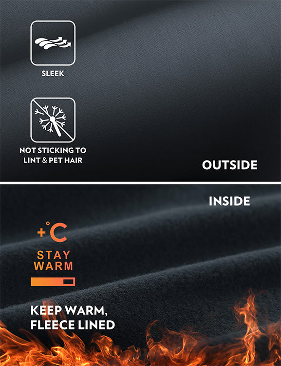 CRZ YOGA Women's Winter High Rise Thermal Fleece Lined Leggings 28'' Ink Gray