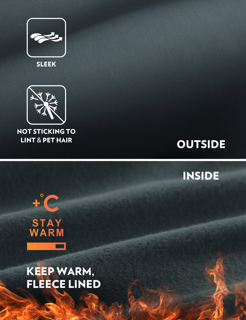 CRZ YOGA Women's High Rise Thermal Fleece Lined Pocket Leggings 28'' Black