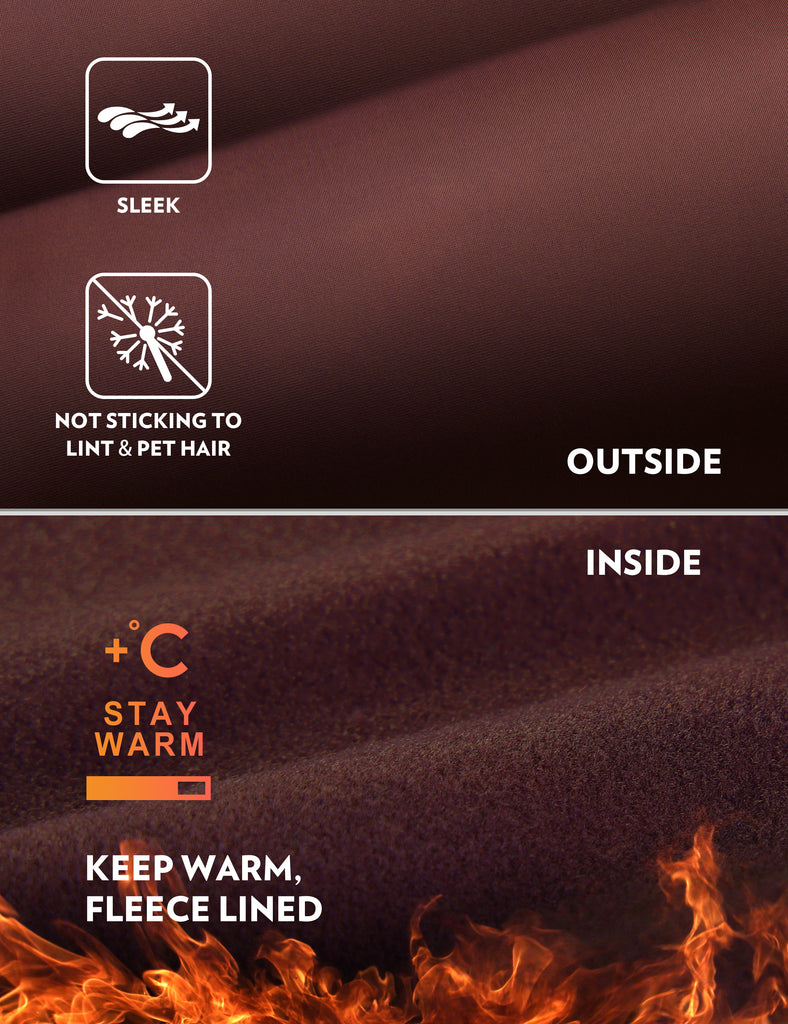 CRZ YOGA Women's High Rise Thermal Fleece Lined Pocket Legging II 25'' Flint Night