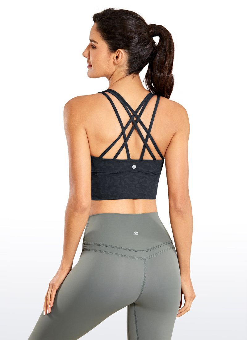 Nacktes Gefühl Strappy Sports BH Longline