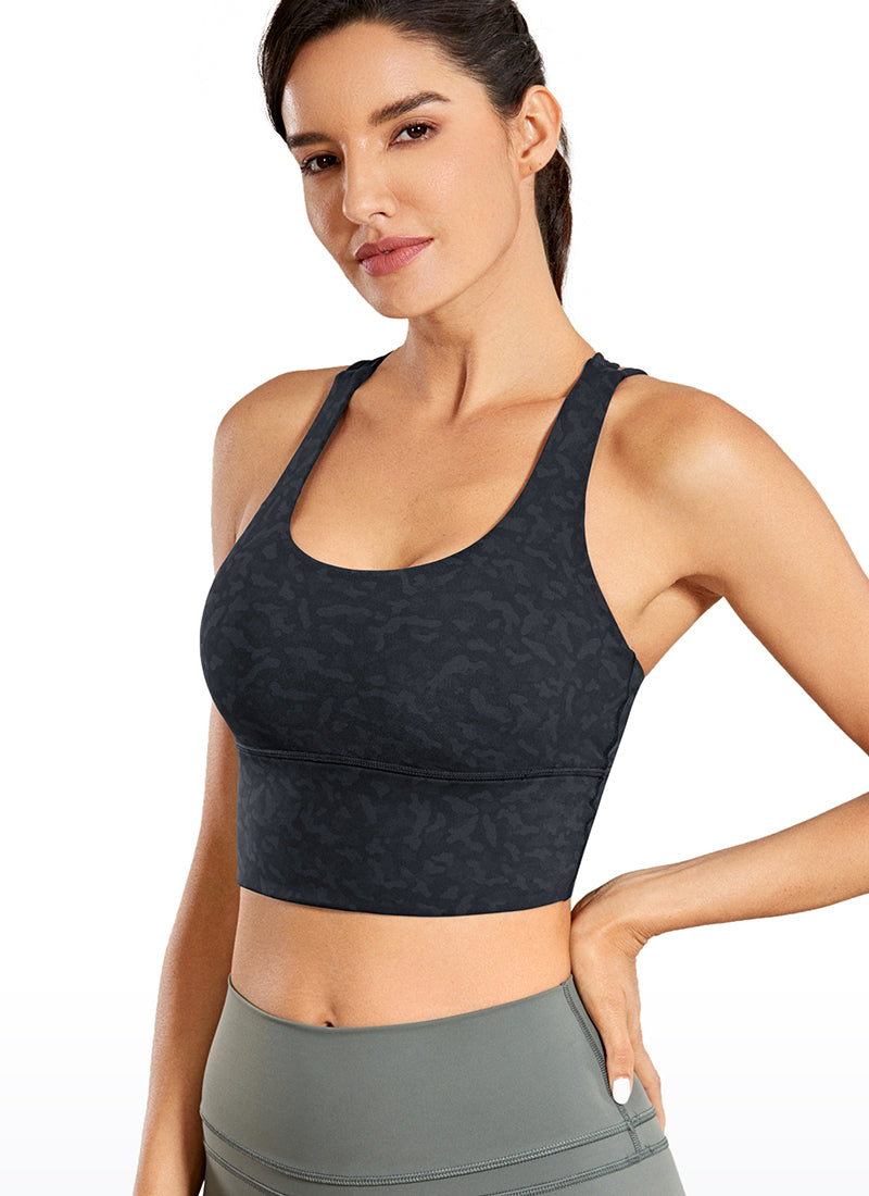 Sensación desnuda Strappy Sports Bra Longline