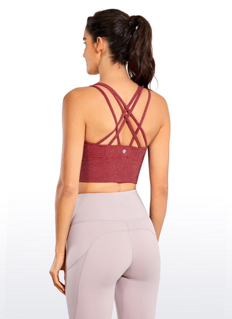 Nacktes Gefühl Strappy Sports BH Longline