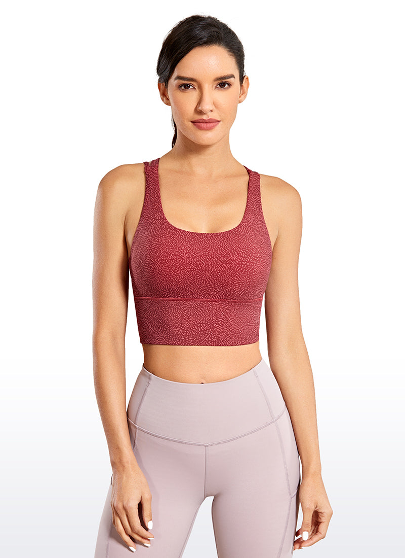 Sensación desnuda Strappy Sports Bra Longline