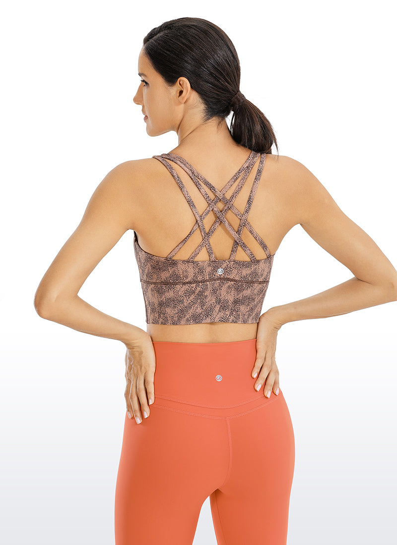 Nacktes Gefühl Strappy Sports BH Longline