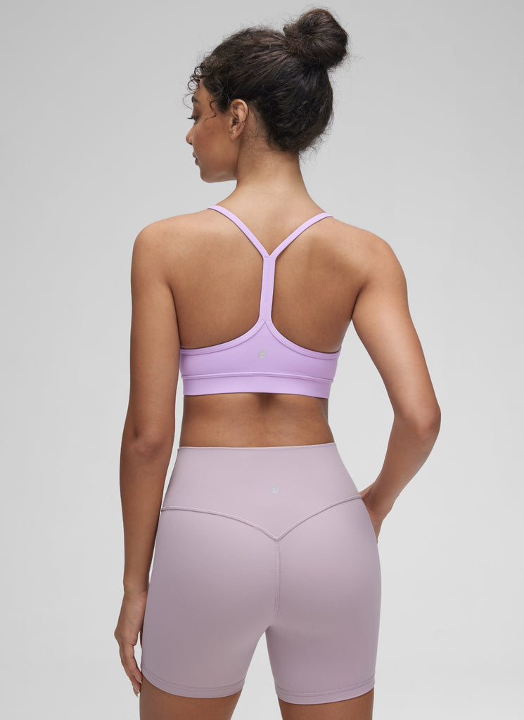 CRZ YOGA Women's Yoga Light Support Butterluxe Sports Bra Y back Elfin Purple