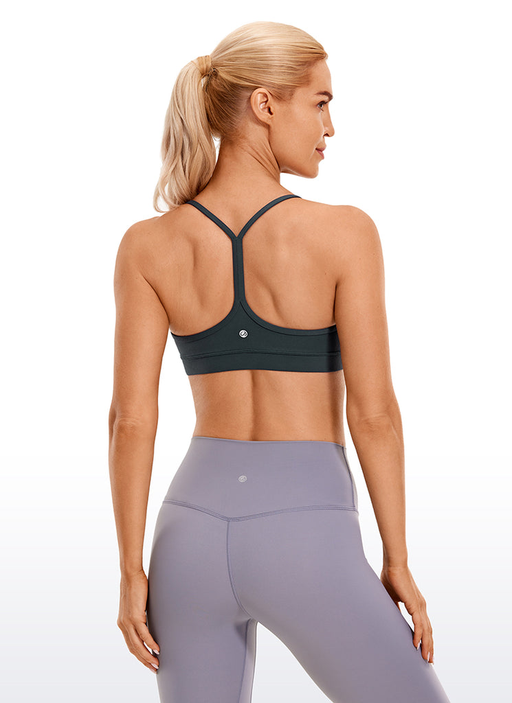 CRZ YOGA Women's Yoga Light Support Butterluxe Sports Bra Y back Lavender Mist