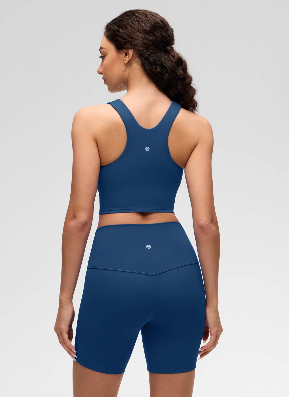 CRZ YOGA  Women's Yoga Low Support Butterluxe Tank High Neck Racerback French Navy @model_info:Anano