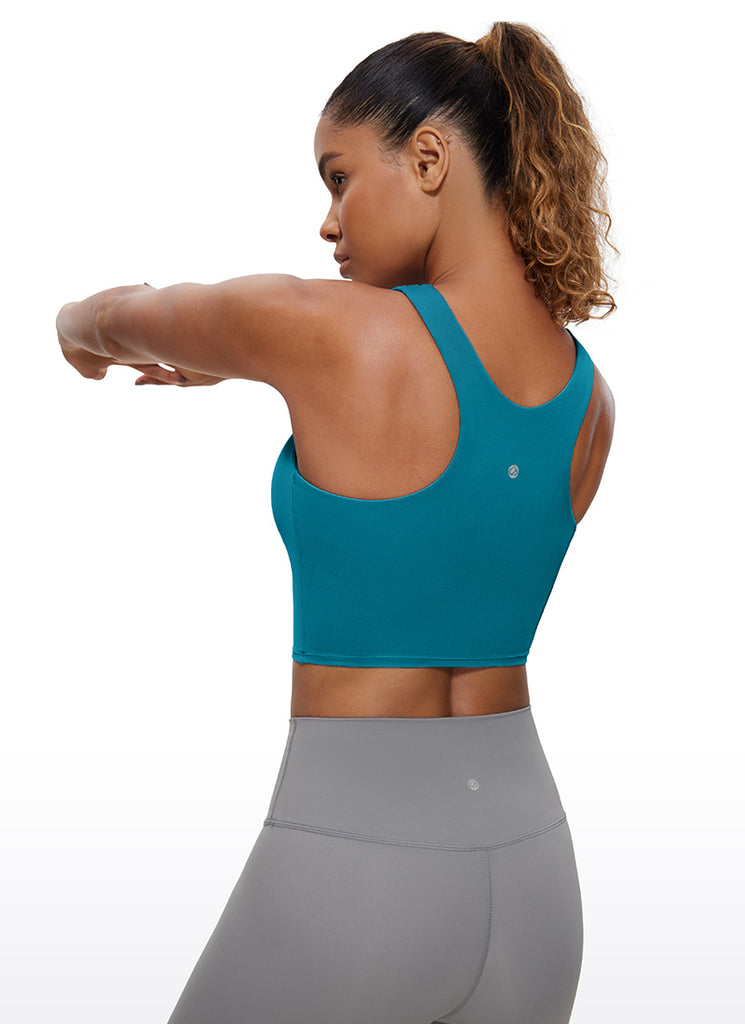 CRZ YOGA  Women's Yoga Low Support Butterluxe Tank High Neck Racerback Magenta Purple