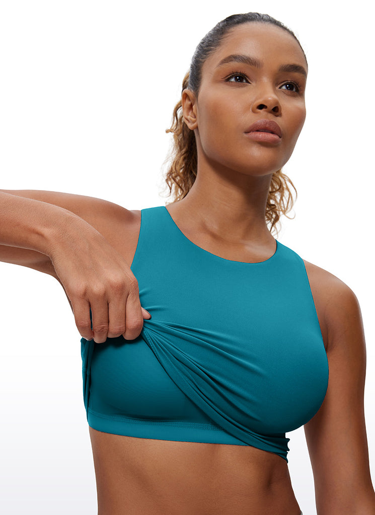 CRZ YOGA  Women's Yoga Low Support Butterluxe Tank High Neck Racerback Magenta Purple