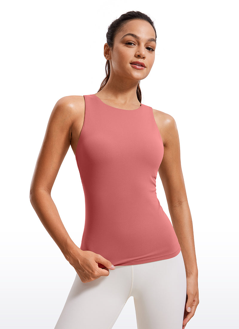 Butterluxe Built in Bra Scoop Neck Tank