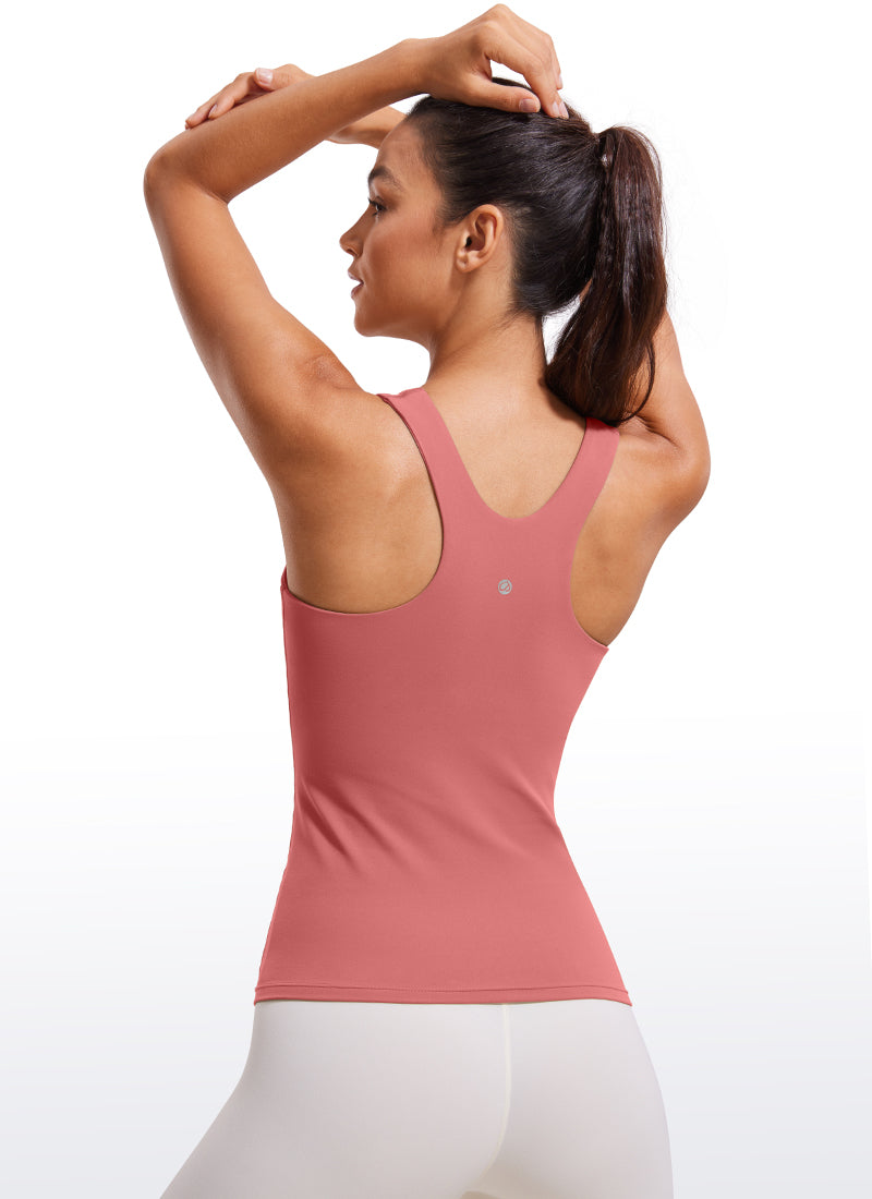 Butterluxe Built in Bra Scoop Neck Tank
