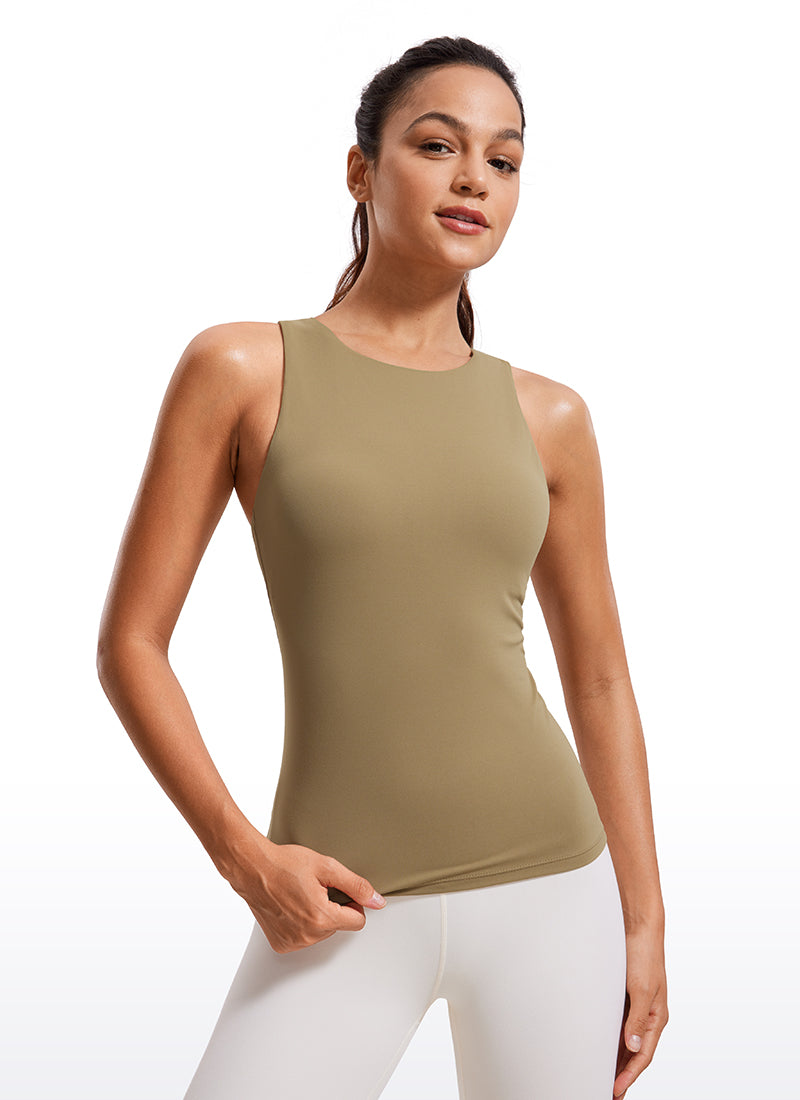 Butterluxe Built in Bra Scoop Neck Tank