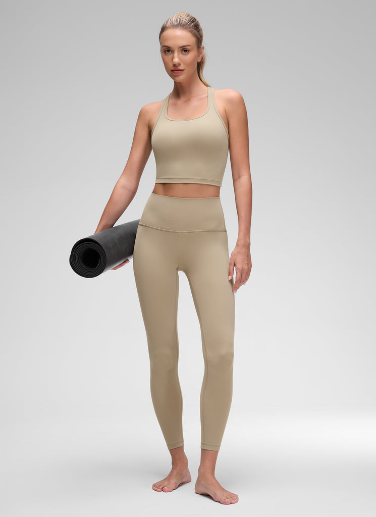 CRZ YOGA Women's Yoga Low support Butterluxe Scoop Neck Bra Y-Back Legend Green