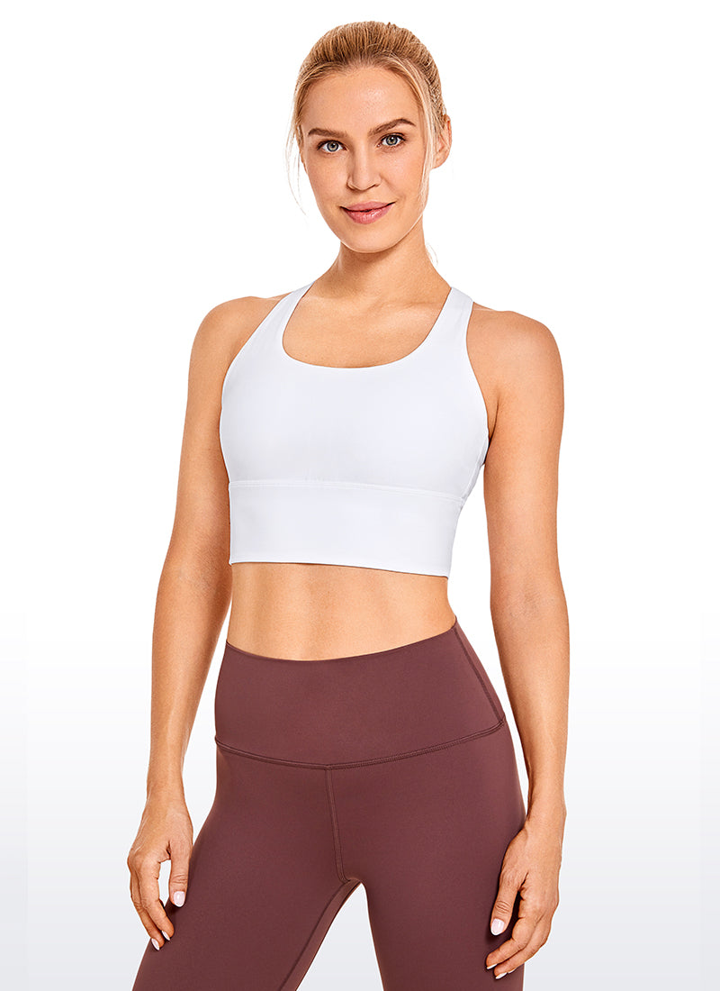 Délicieuse nue Strappy Sports Wirefree Padded Longline