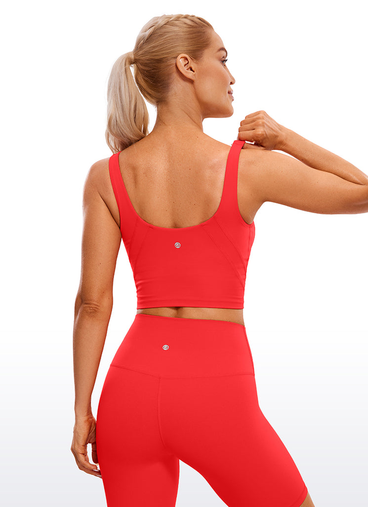 CRZ YOGA Women's Yoga Low support Butterluxe Longline Bra U-back Twilight Blue