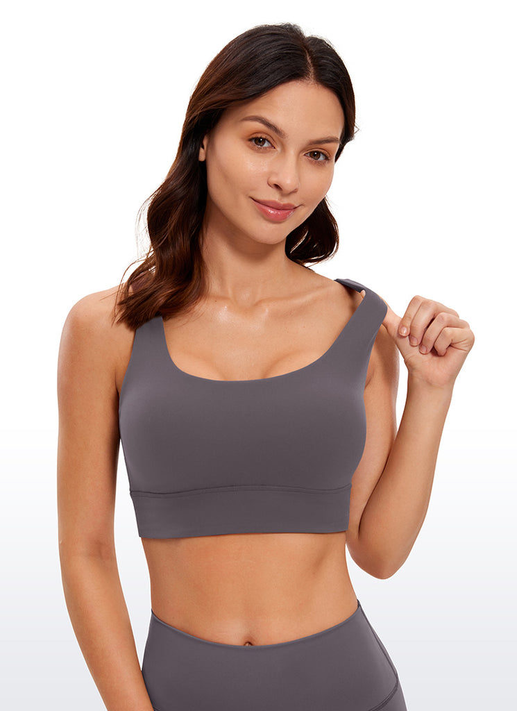 CRZ YOGA Women's Yoga Low Support Butterluxe Sport Bra U Back Longline Tornado