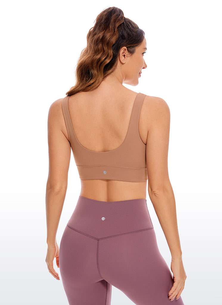 CRZ YOGA Women's Yoga Low Support Butterluxe Sport Bra U Back Longline Borealis Green