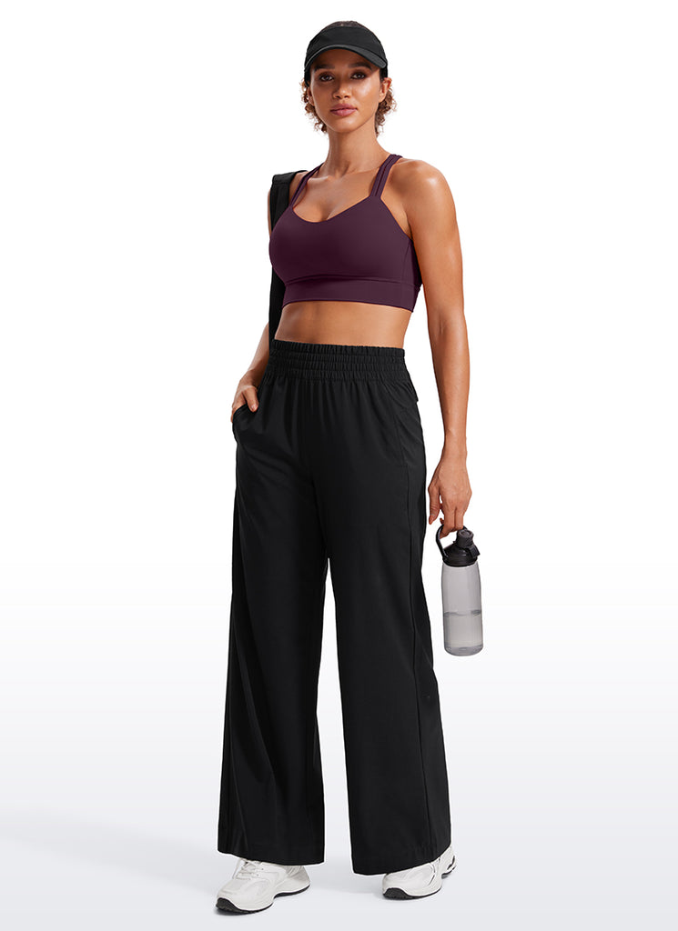 CRZ YOGA Womens Butterluxe Strappy Longline Criss Cross Molded Cup Bra Sparkle Blue