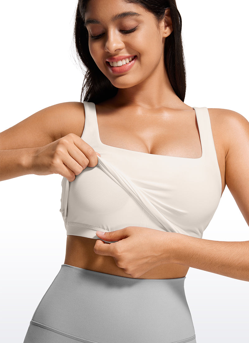 Butterluxe Square Neck Build-in Bra Tanks