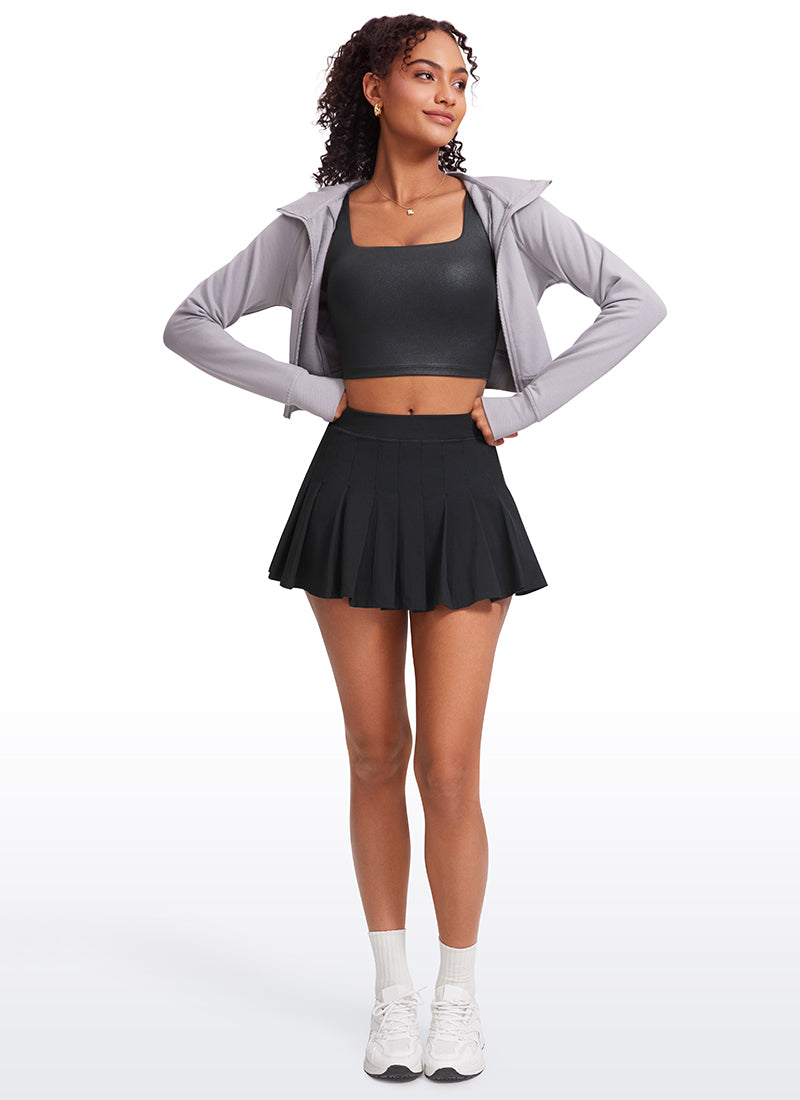 CRZ YOGA Women's Yoga Low Impact Butterluxe Longline Bra Square Neck Green Palm Court