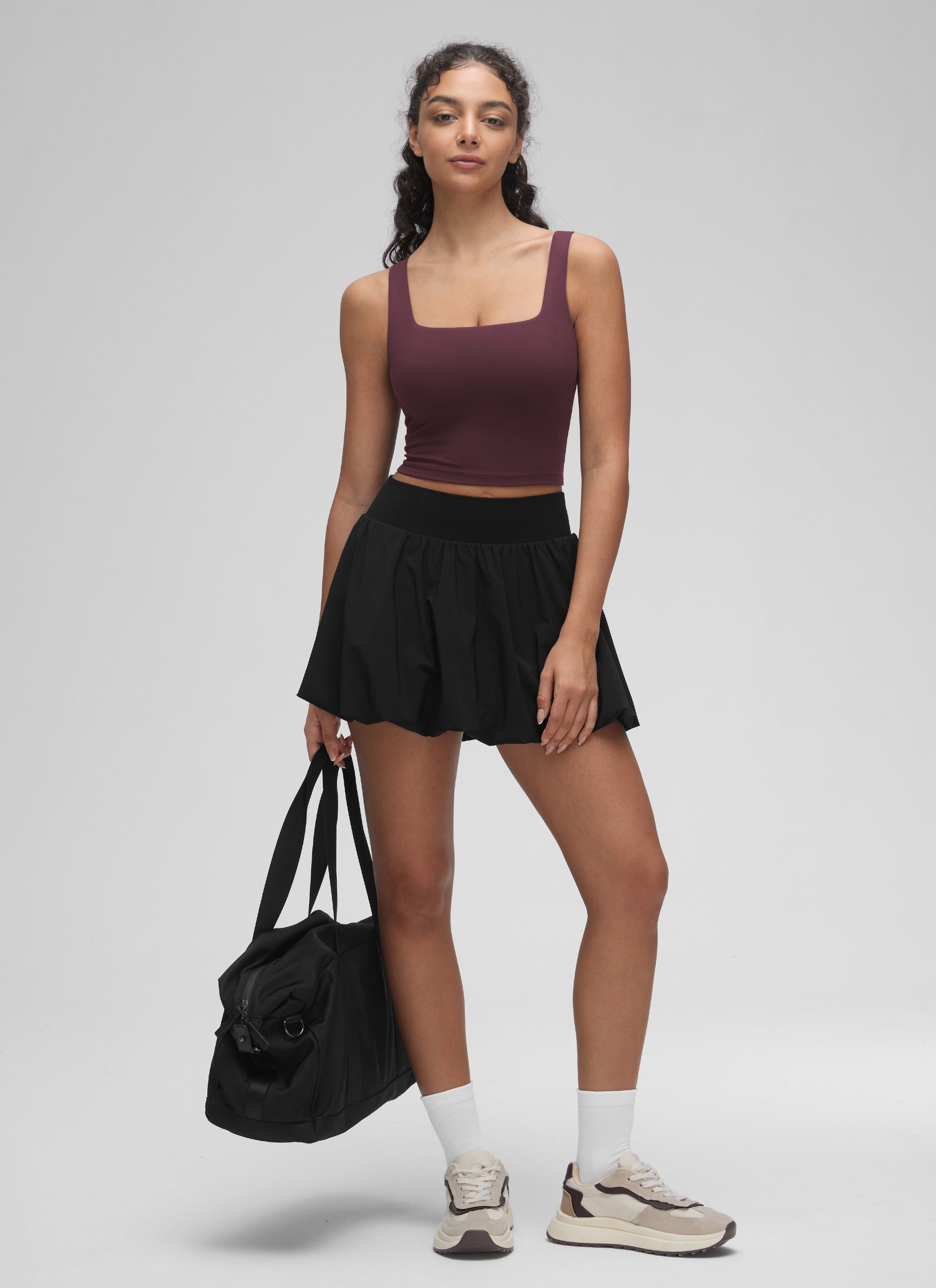 CRZ YOGA Women's Yoga Low Impact Butterluxe Longline Bra Square Neck Cascadia Green