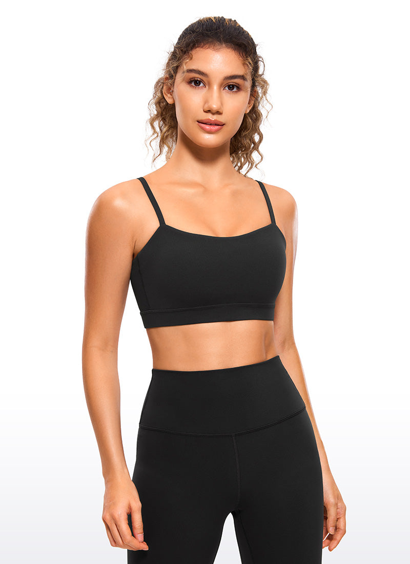 Butterluxe Adjustable Spaghetti Thin Strap Sports Bra