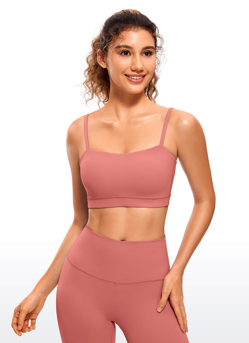 Butterluxe Adjustable Spaghetti Thin Strap Sports Bra