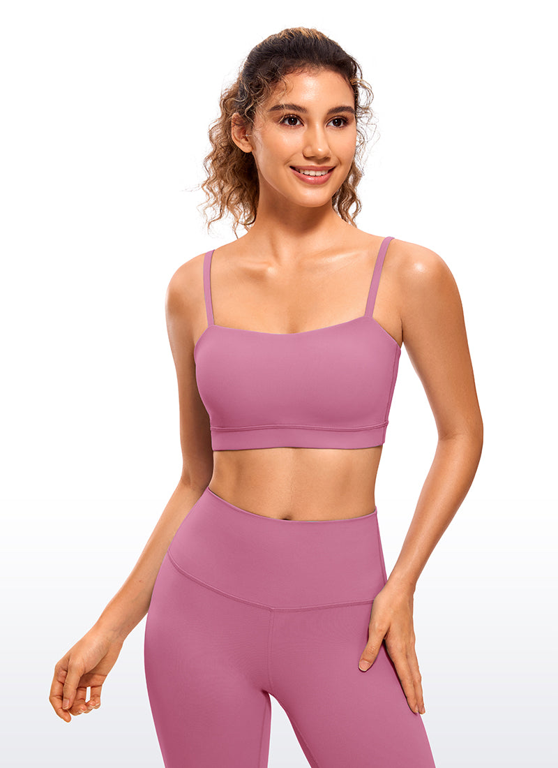 Butterluxe Adjustable Spaghetti Thin Strap Sports Bra