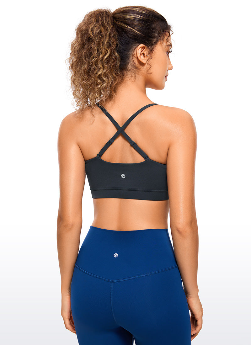 Butterluxe Adjustable Spaghetti Thin Strap Sports Bra