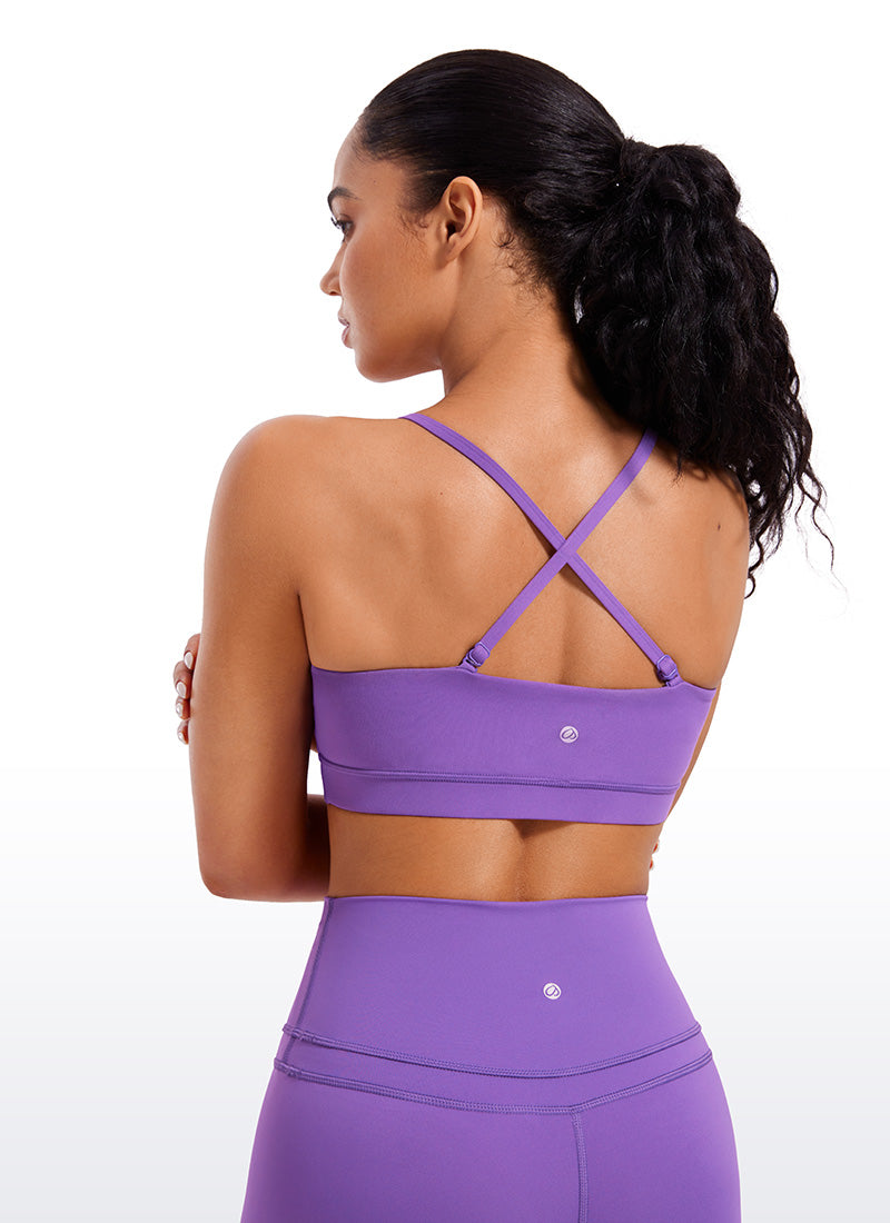 Butterluxe Adjustable Spaghetti Thin Strap Sports Bra