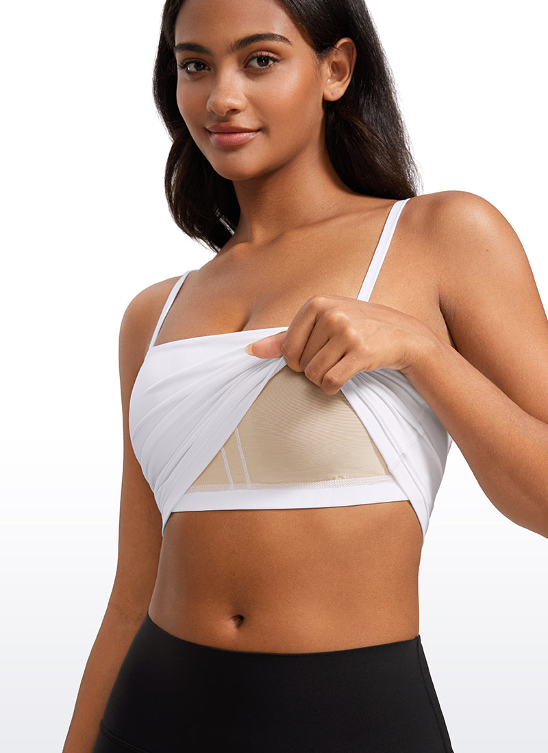 Butterluxe Adjustable Spaghetti Strap Built in Bra Tanks