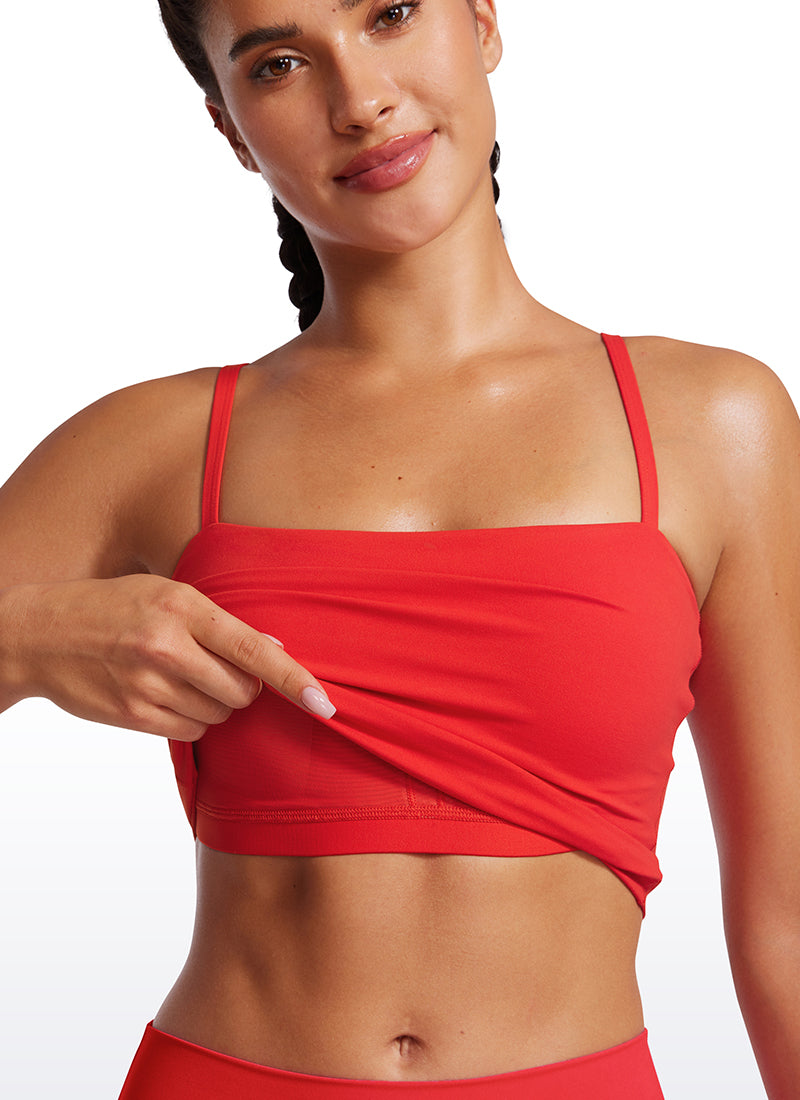 Butterluxe Adjustable Spaghetti Strap Built in Bra Tanks