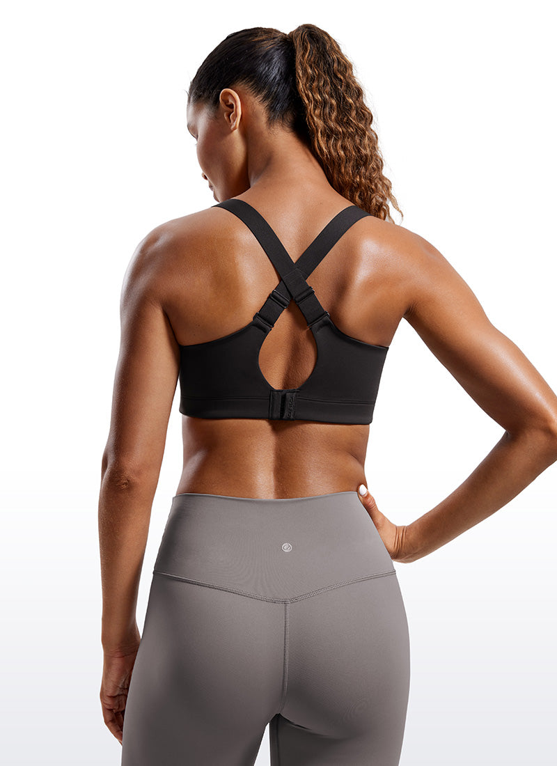 Zip Front High Impact Sports Bra