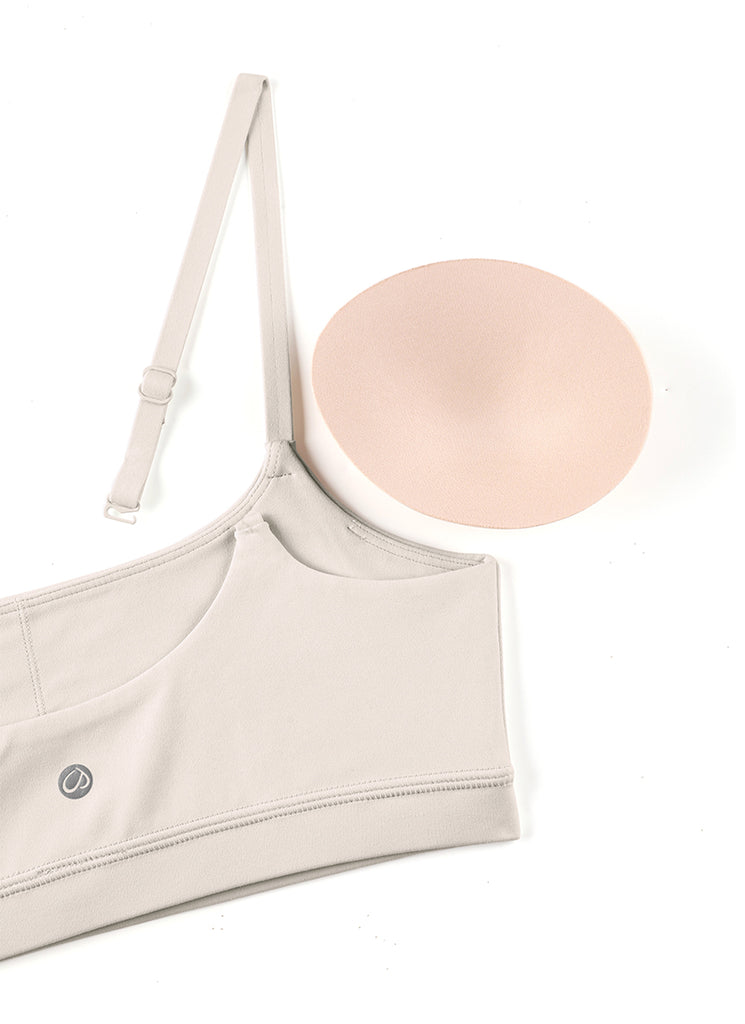 CRZ YOGA Womens Butterluxe Adjustable Spaghetti Strap Scoop Neck Bra Mojave Tan