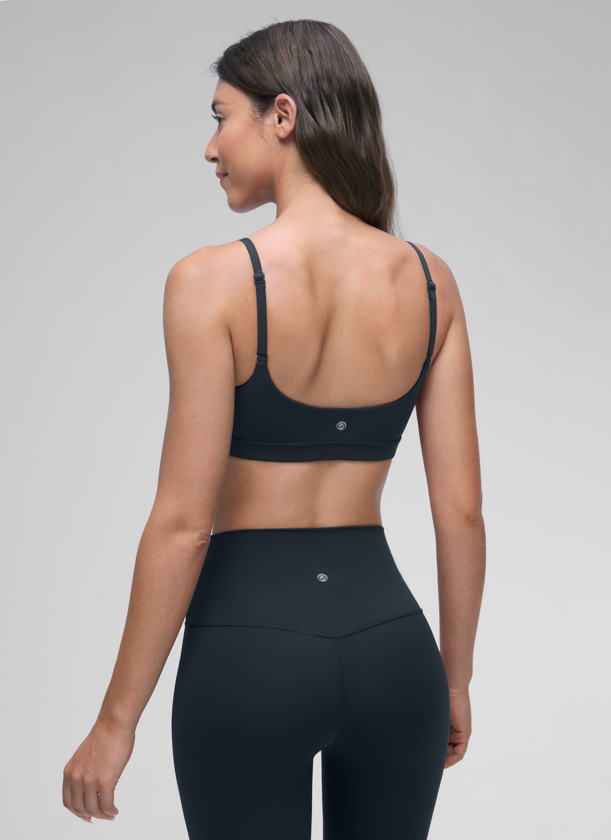 CRZ YOGA Womens Butterluxe Adjustable Spaghetti Strap Scoop Neck Bra Deep Purple