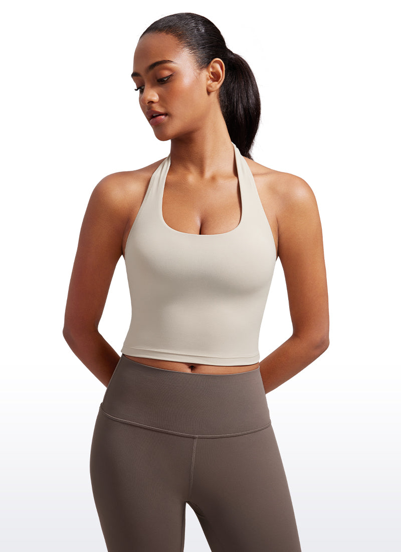 Butterluxe Halter Built-in Bra Tanks