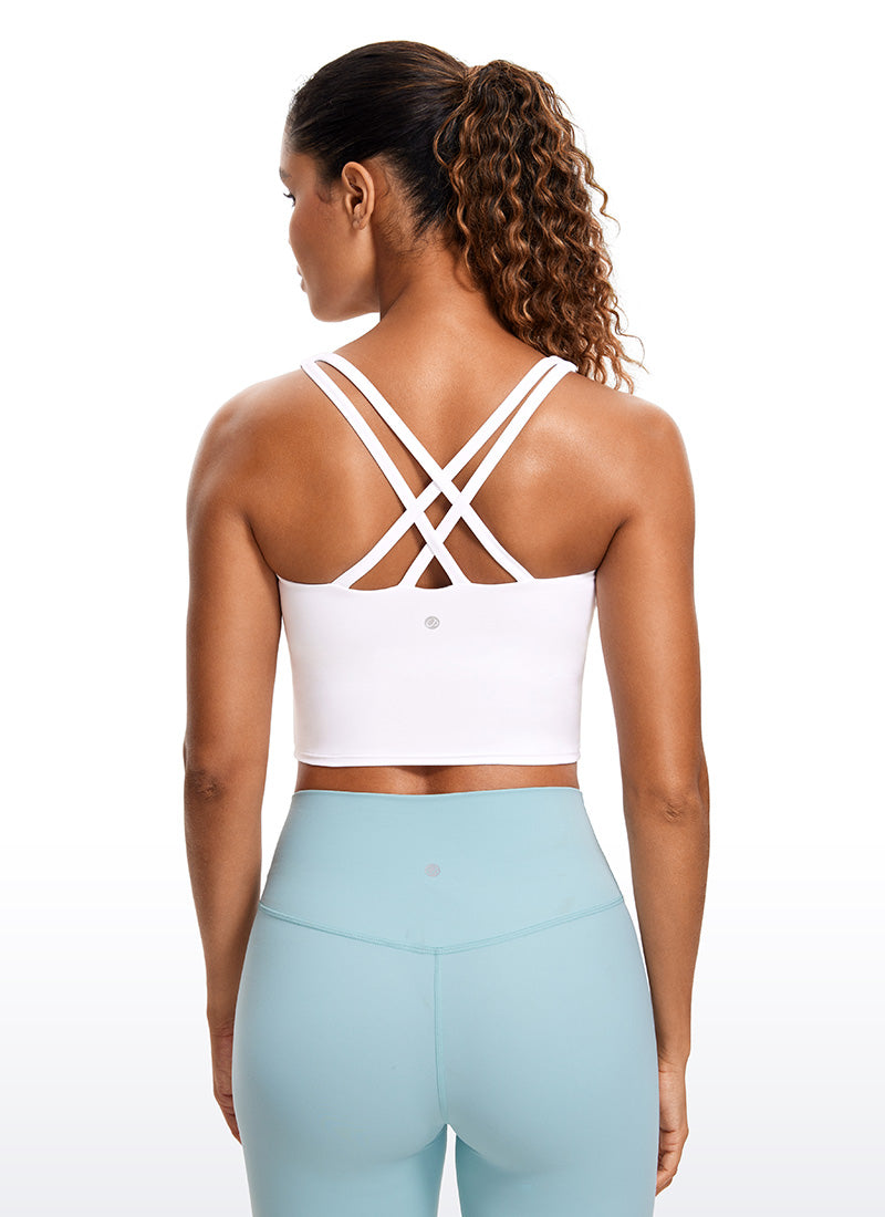 Butterluxe – Tanktops mit überkreuztem Rücken und integriertem BH