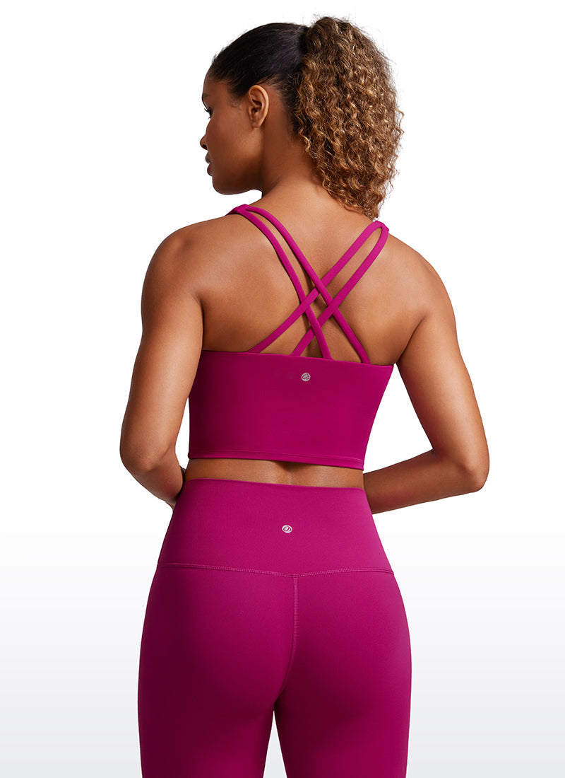 Butterluxe – Tanktops mit überkreuztem Rücken und integriertem BH