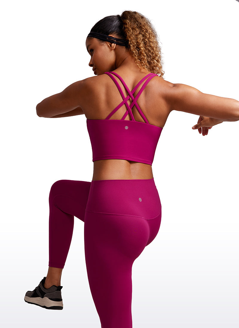 Butterluxe – Tanktops mit überkreuztem Rücken und integriertem BH
