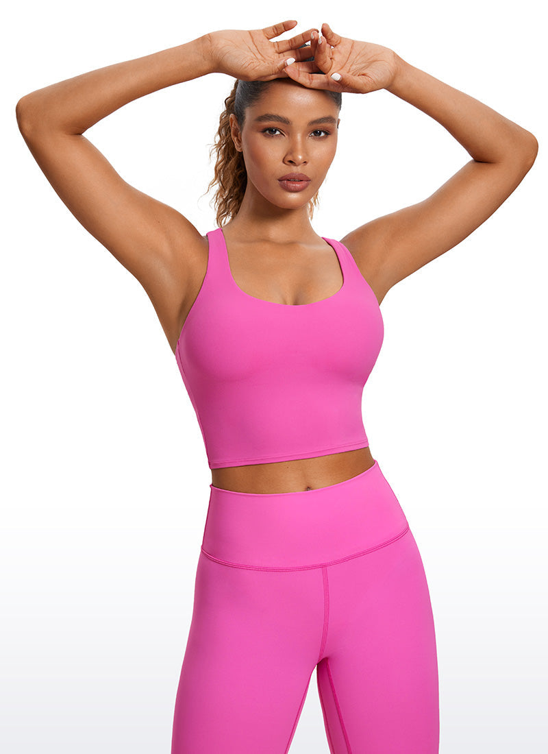 Butterluxe – Tanktops mit überkreuztem Rücken und integriertem BH