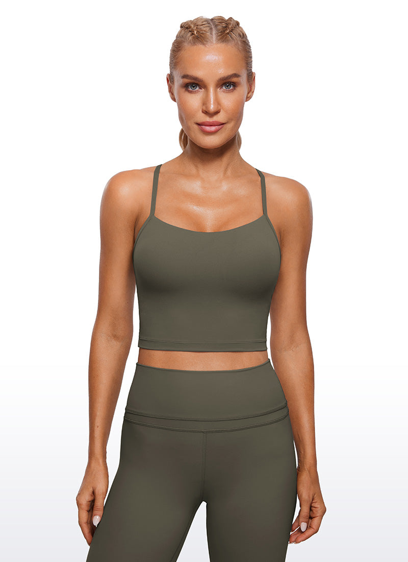 Butterluxe Y Back Built-in Bra Tanks