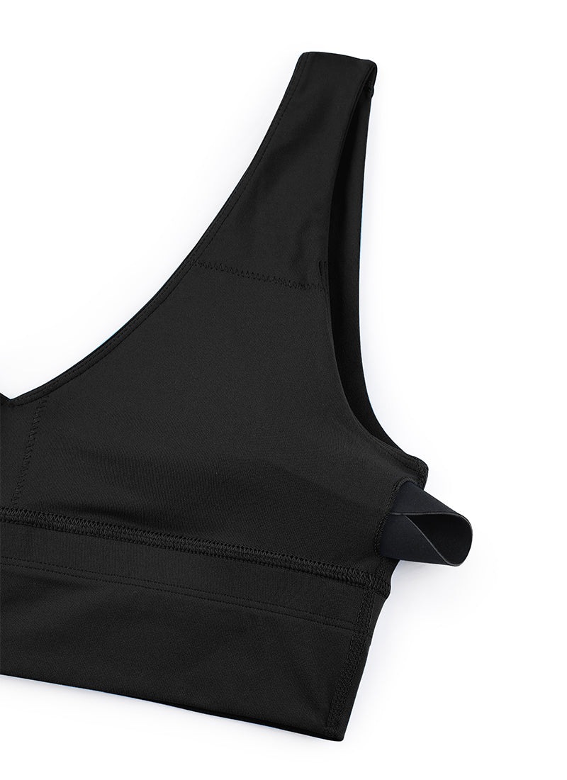 Butterluxe Deep V Neck Longline Sports Bra