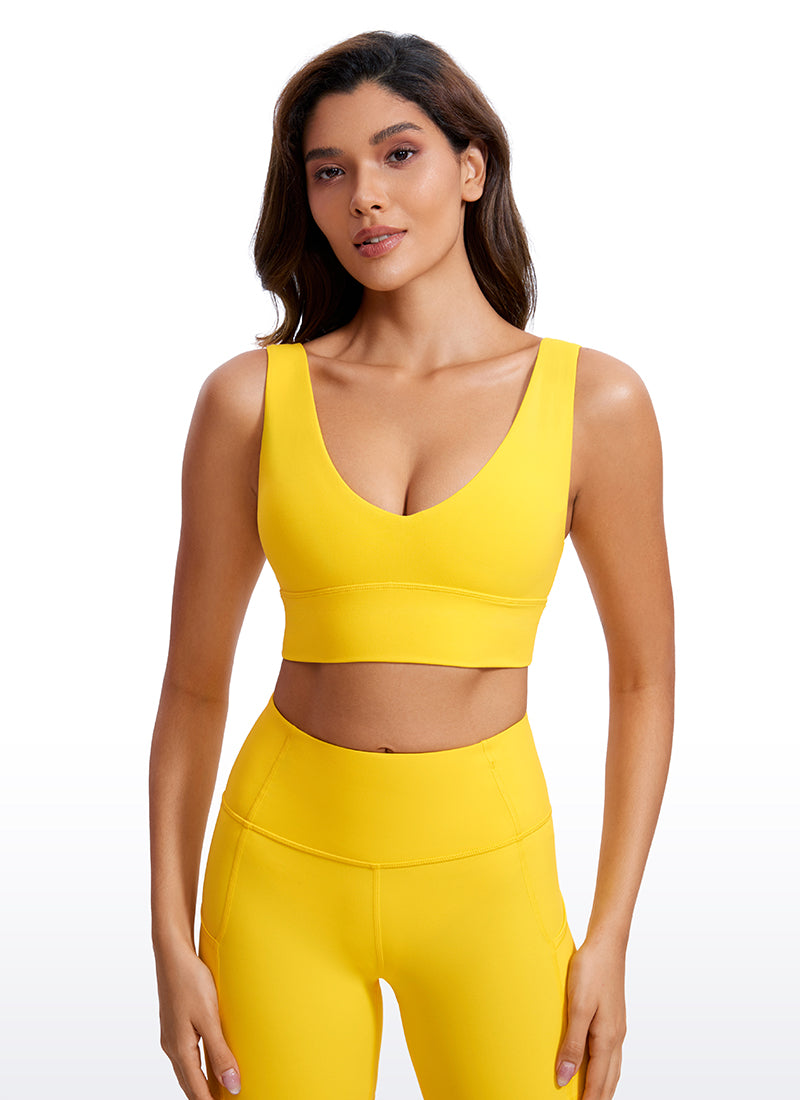 Butterluxe Deep V Neck Longline Sports Bra