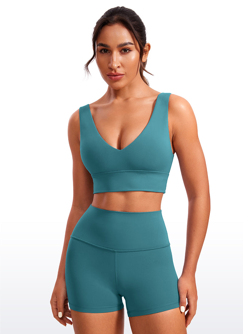 Butterluxe Deep V Neck Longline Sports Bra