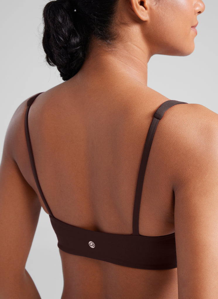 CRZ YOGA Women Butterluxe Square Neck Cami Padded Mini Bra Milky White