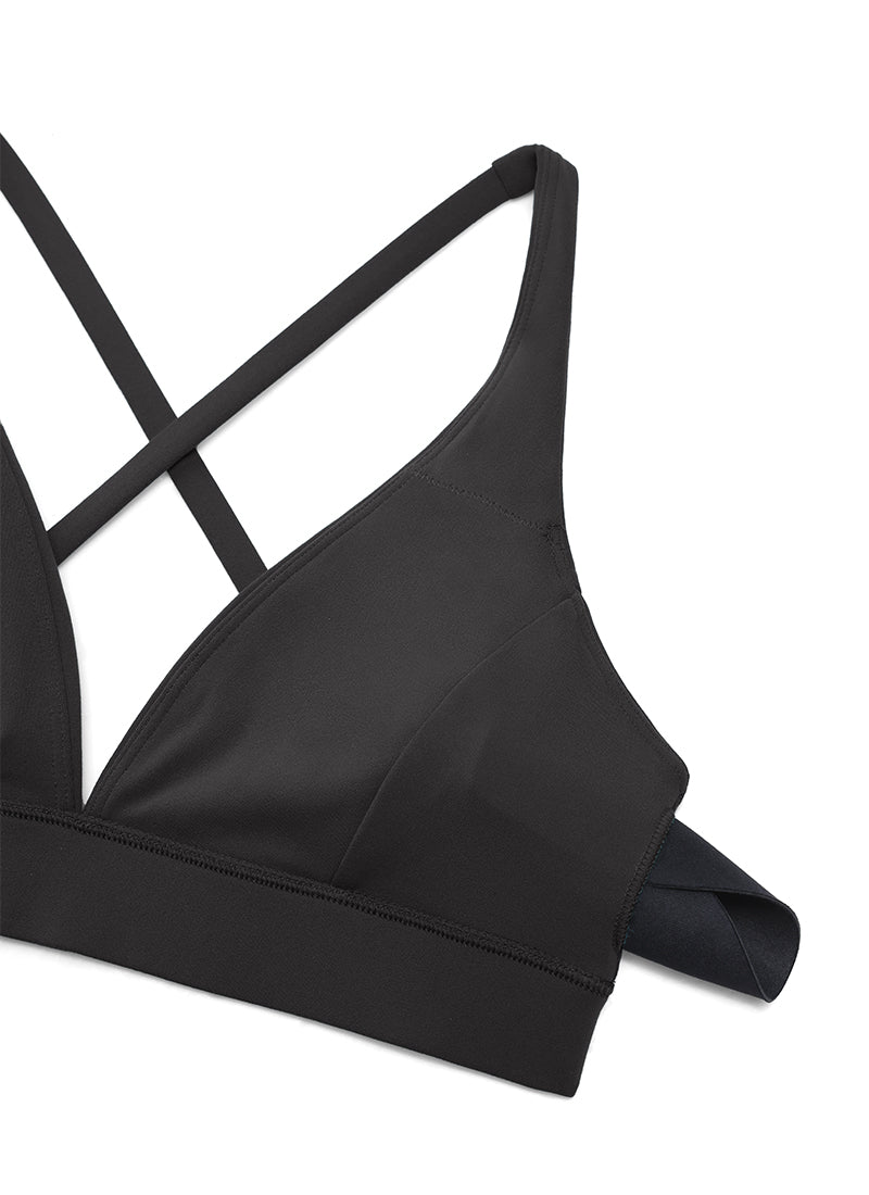 Butterluxe Deep V Neck Thin Strap Criss Cross Bra