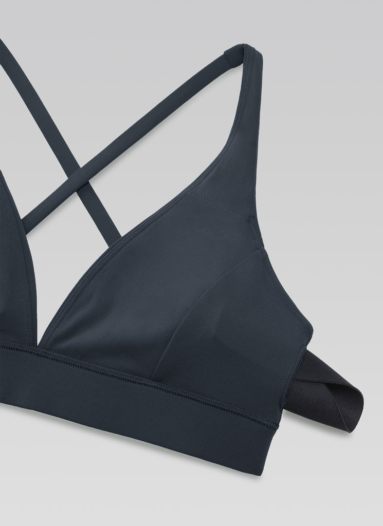 CRZ YOGA Women's Light Support Butterluxe Yoga Bra Strappy back V Neck White