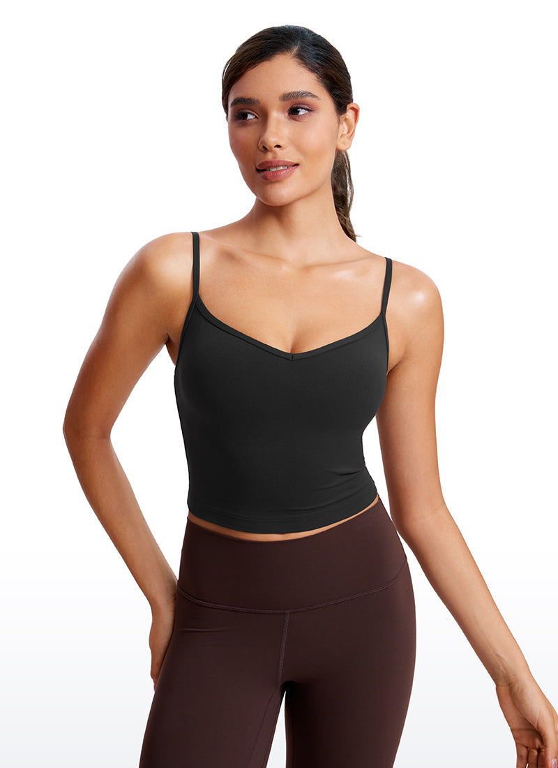 Butterluxe Tanktop mit V-Ausschnitt und integriertem BH