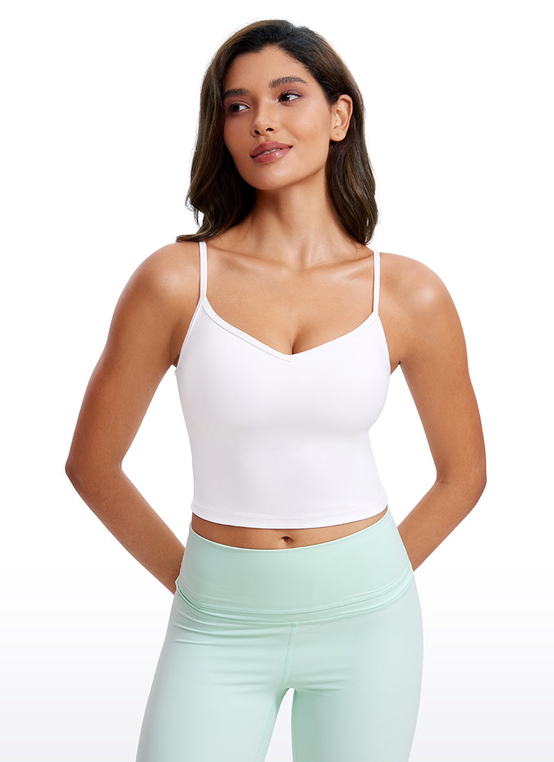 Butterluxe V Neck Sweetheart Built-in Bra Tanks